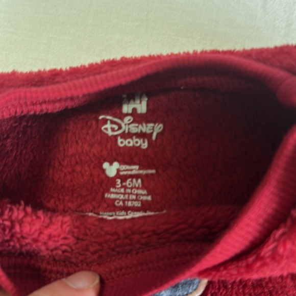 Disney baby - Burgundy Mickey Mouse Fleece/Plush Sweatshirt - Picture 3 of 3